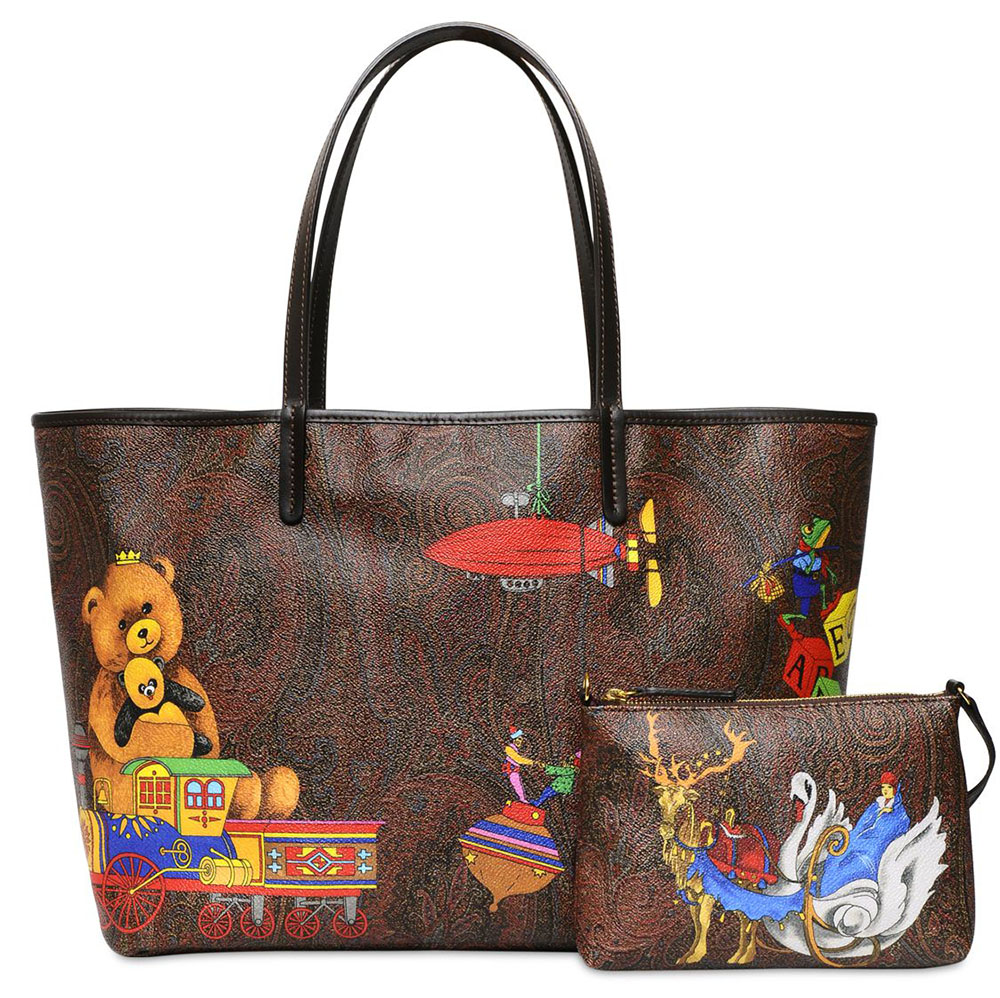 Etro Paisley Play Coated Canvas Tote