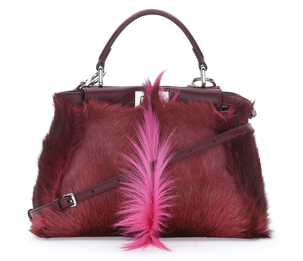 Fendi Mini Peekaboo Gazelle Fur Tote