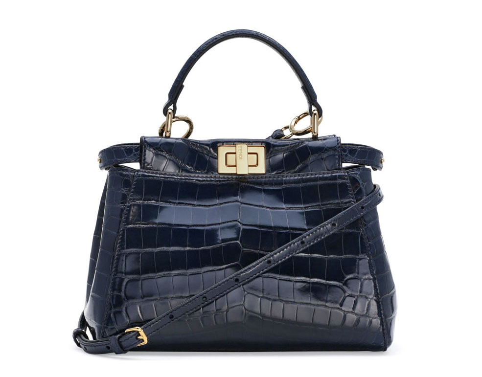 Fendi Peekaboo Crocodile Mini Bag