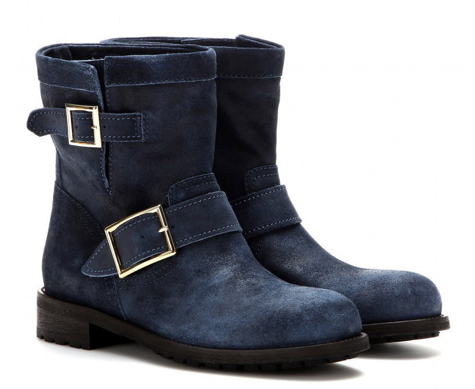 Jimmy Choo Youth Suede Biker Boots