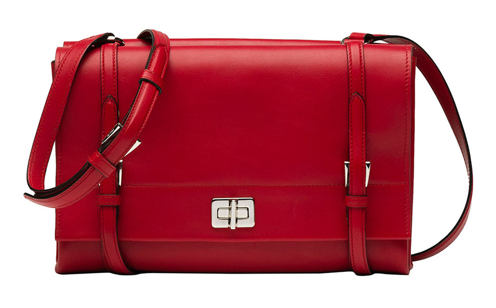 Prada's Fall 2014 Runway Bags Have Arrived in Stores 5 Prada Lux Calf Shoulder Bag Red