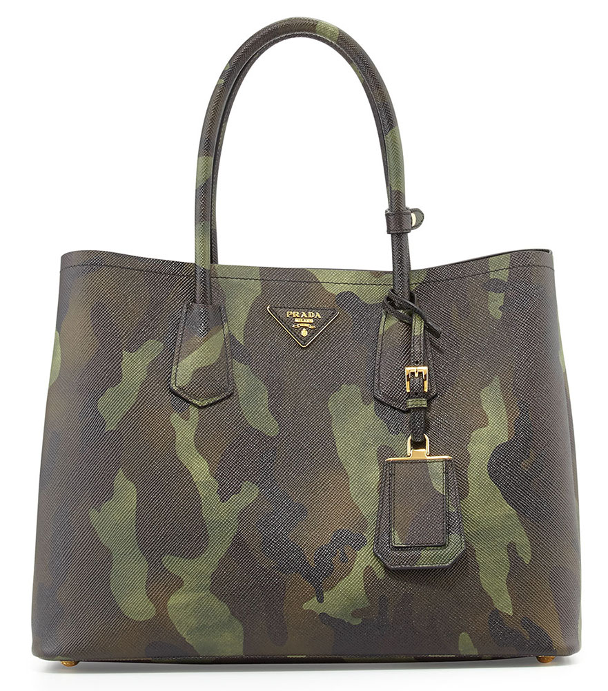 Prada Saffiano Cuir Camouflage Double Bag