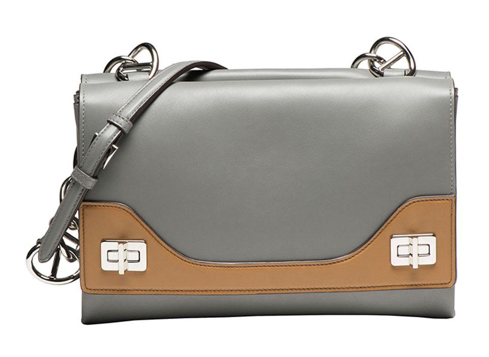Prada's Fall 2014 Runway Bags Have Arrived in Stores 7 Prada Vitello Soft Bicolor Chain Shoulder Bag