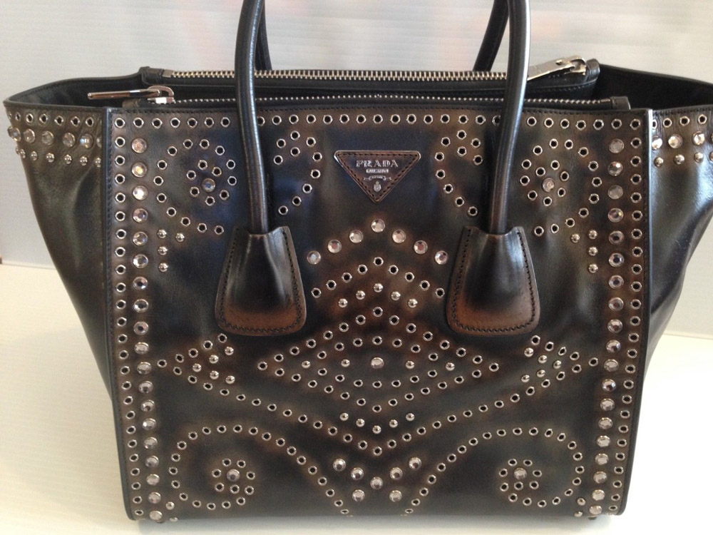 vintage green prada purse, prada pink leather handbag