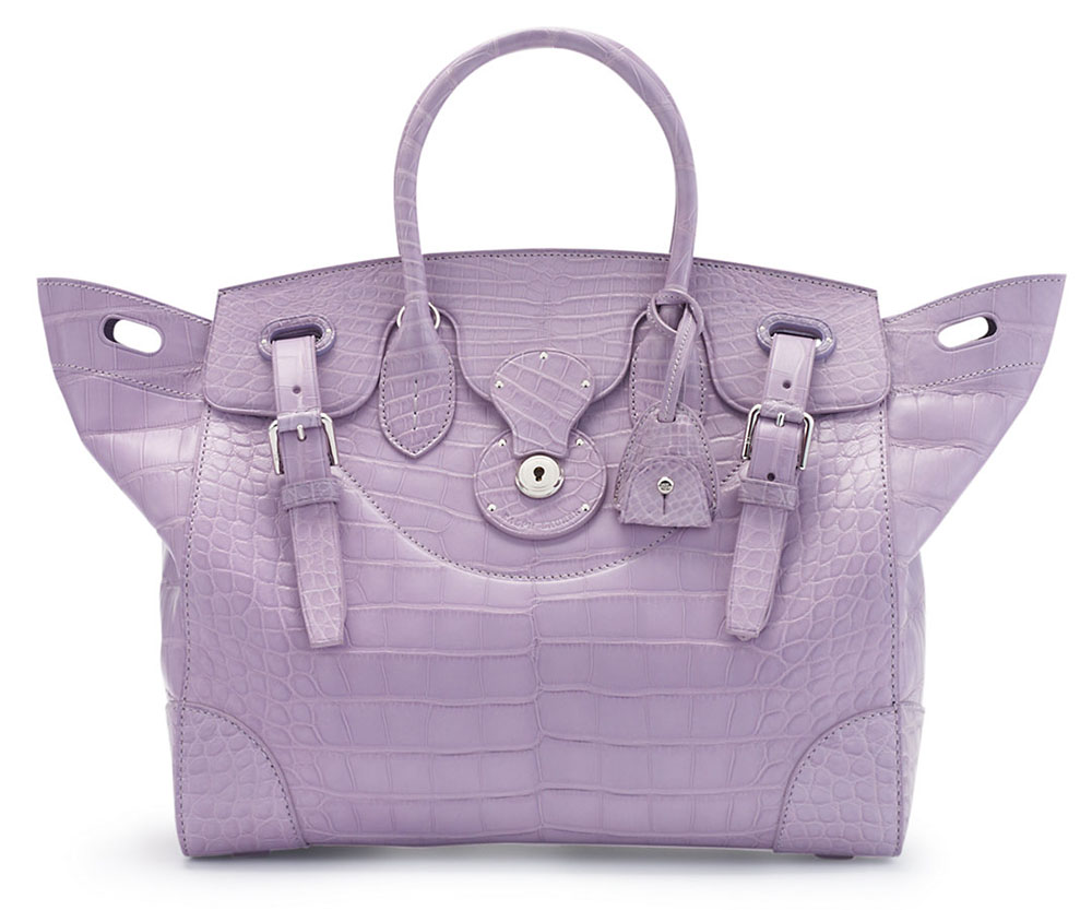 Ralph Lauren Soft Ricky Alligator Purple