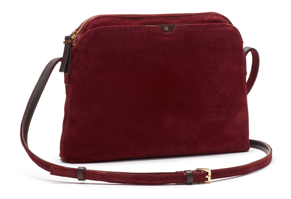 The Row Multi Pouch Suede Crossbody