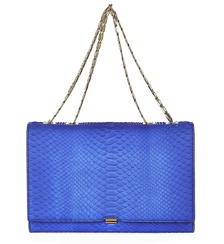 Victoria Beckham Hexagonal Chain Python Shoulder Bag