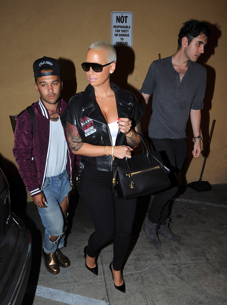 Amber Rose Tom Ford Charlotte Zip Pocket Tote-1