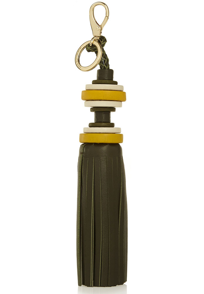 Anya Hindmarch Architectural Leather Tassel Keychain