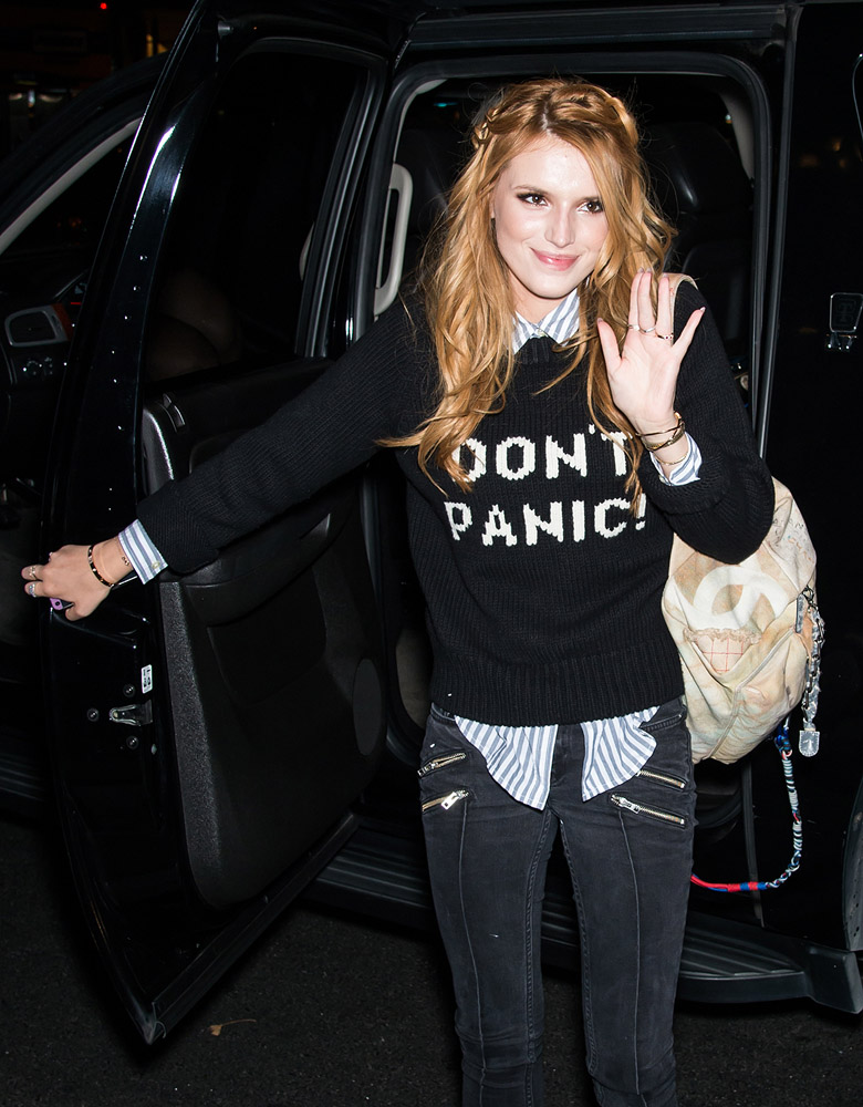 Bella Thorne Chanel Graffiti Backpack 1