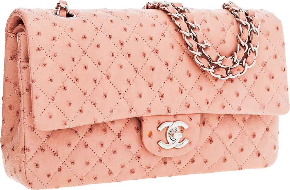 Chanel Ostrich Classic Flap Bag