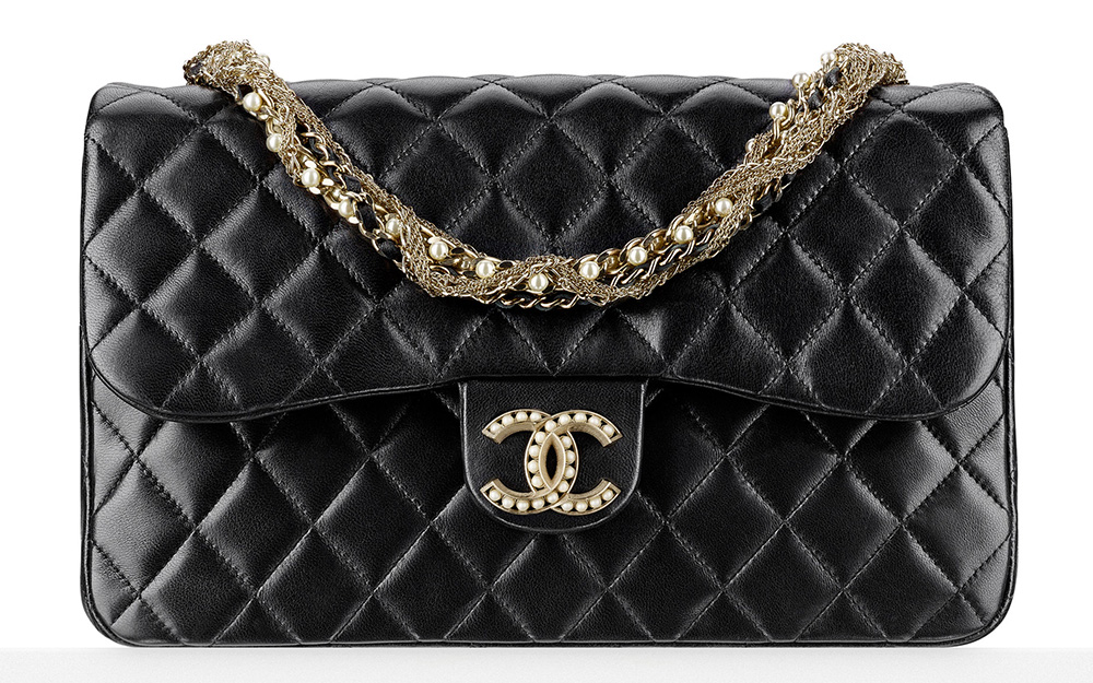 Chanel Pearl-Embellished Flap Bag 4500