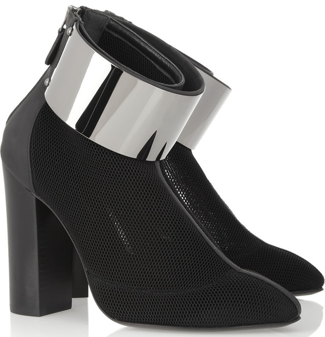 Esteban Cortazar Honeycomb-mesh Cuffed Ankle Boots