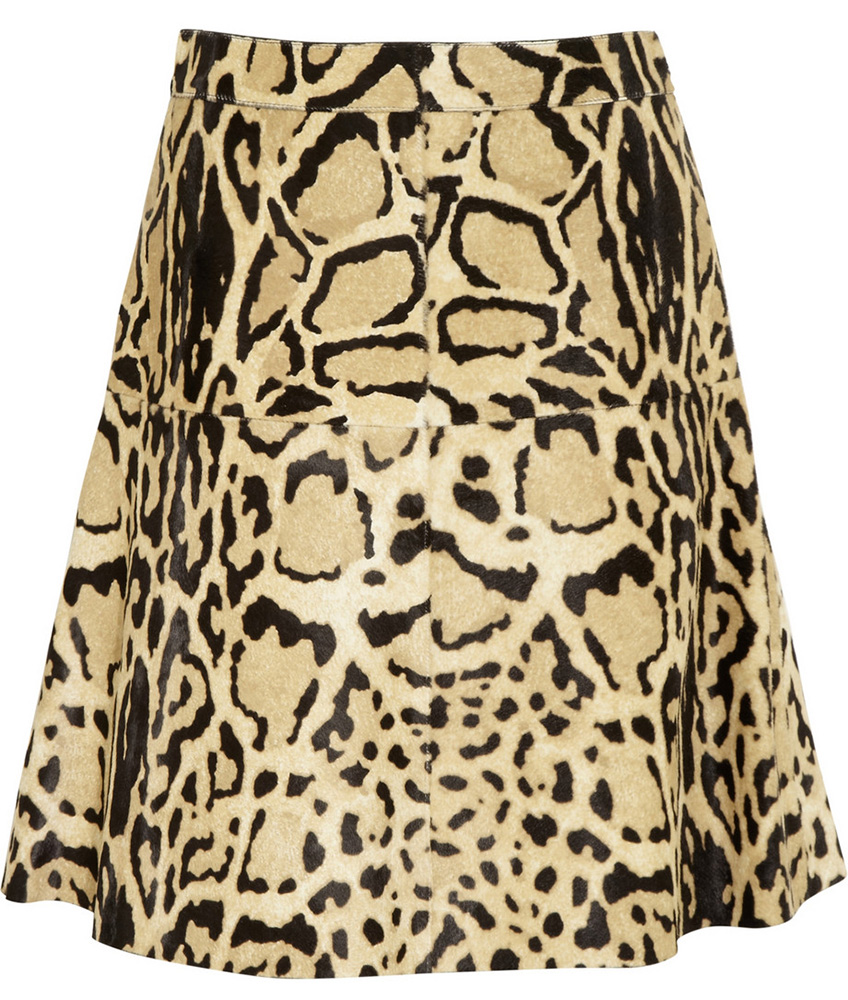 Gucci Leopard Calf Hair Skirt