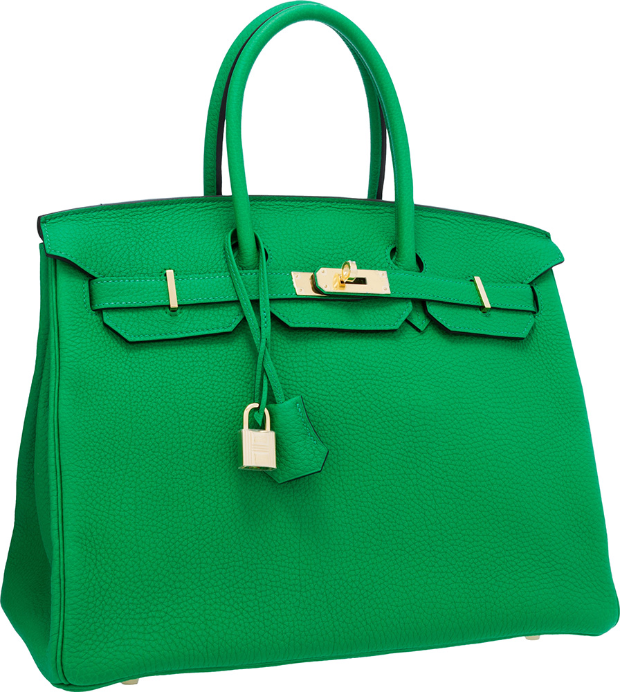 Hermes 35cm Bamboo Togo Leather Birkin Bag