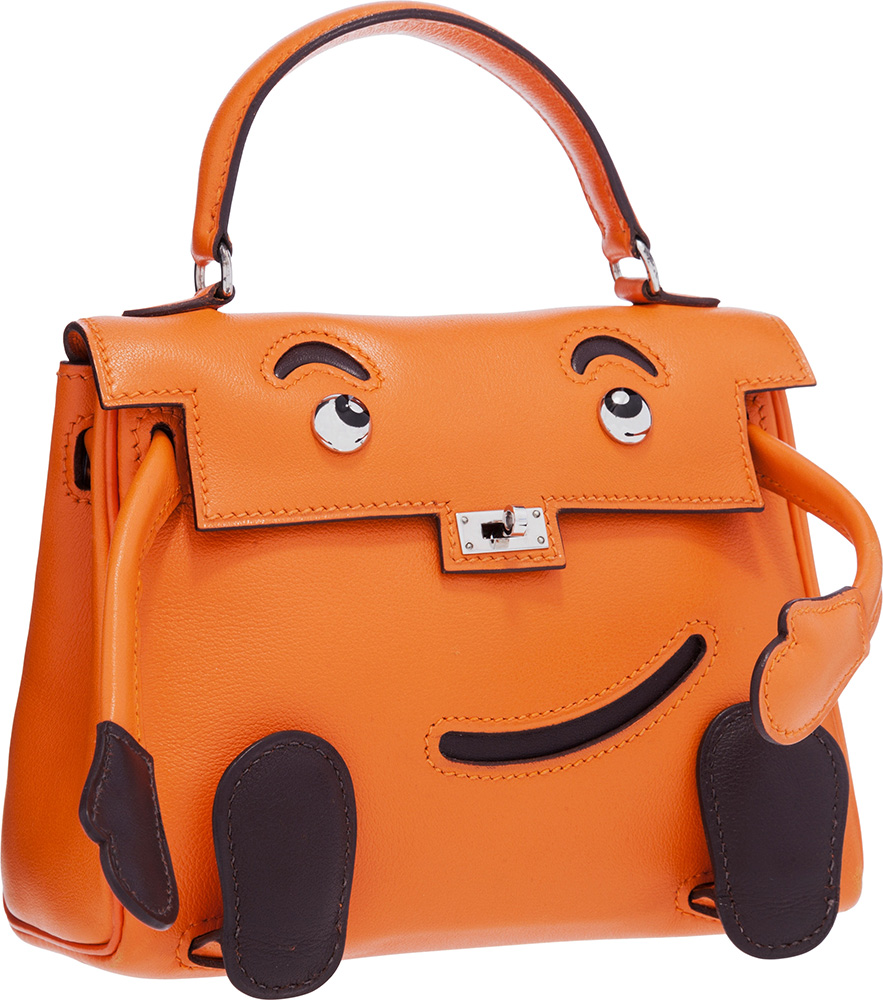 Hermes Limited Edition Orange H Gulliver Leather Quelle Idole Kelly Doll Bag