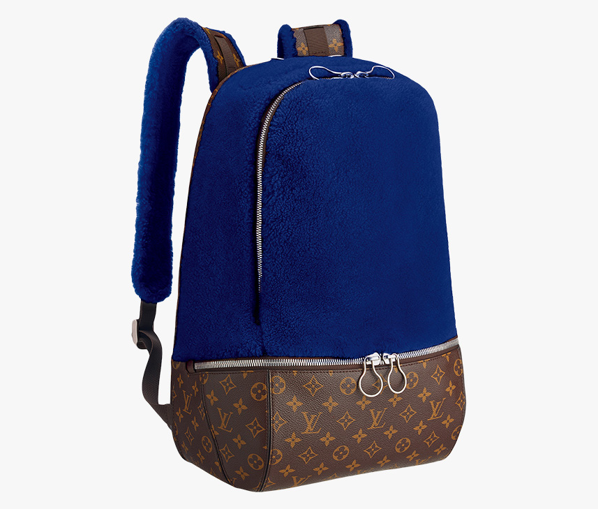 Louis Vuitton Marc Newson Fleece Backpack Blue