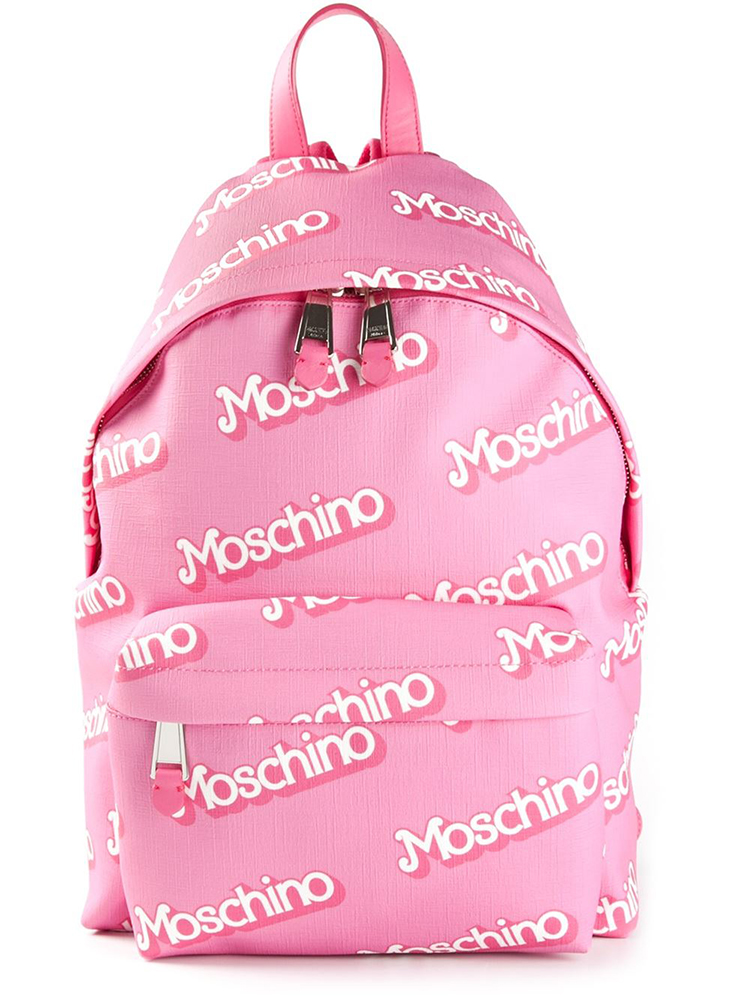 Moschino Logo Backpack Pink