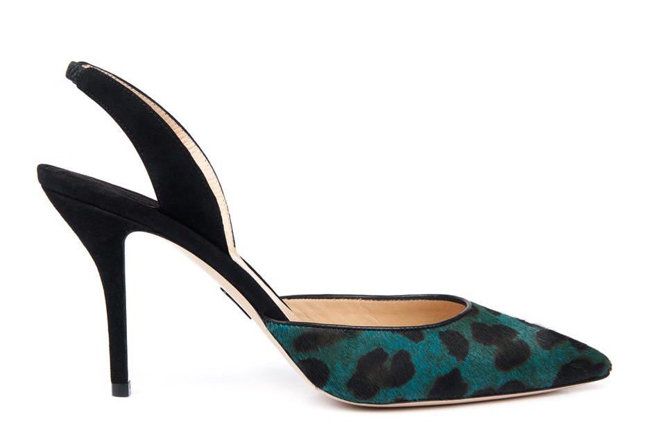 Paul Andrew Algae Calf Hair Slingbacks