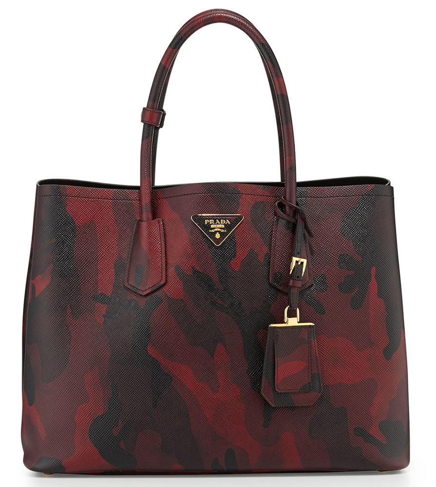 Prada Saffiano Cuir Camouflage Double Bag