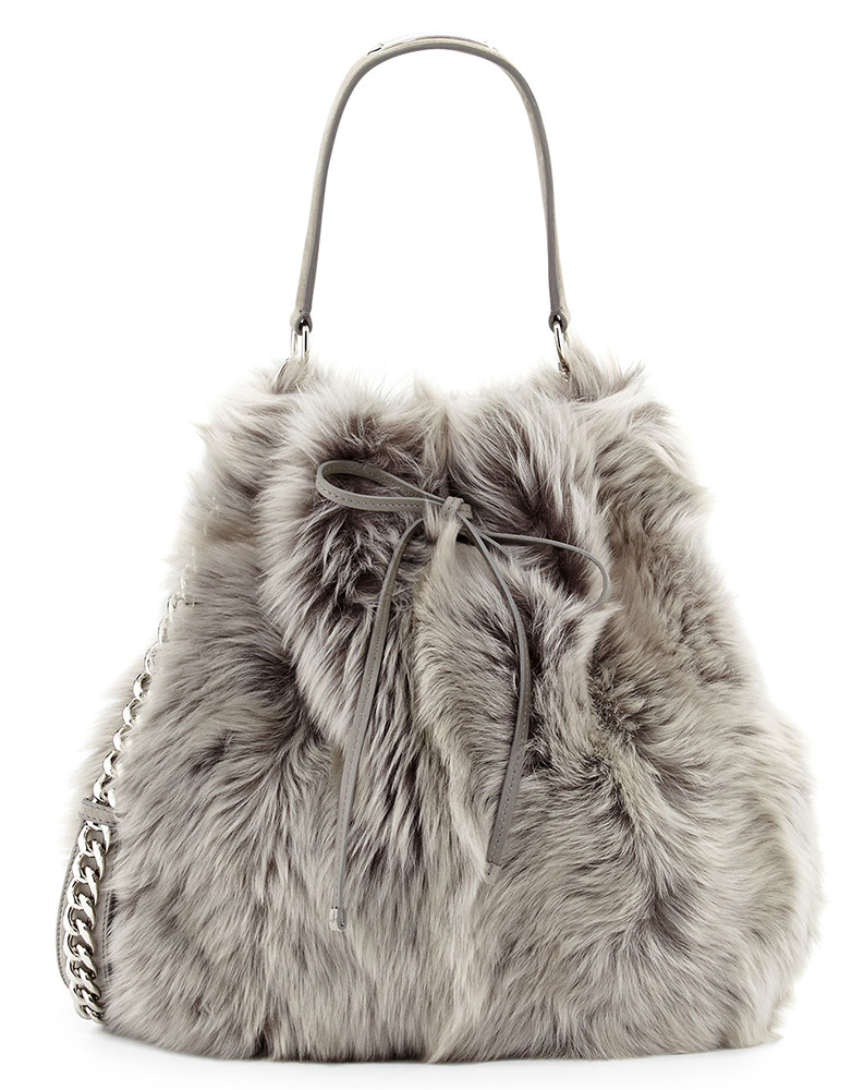 Ralph Lauren Shearling Fur Bucket Bag