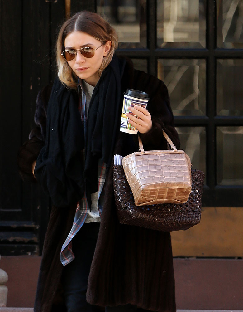 Ashley-Olsen-The-Row-Mini-Alligator-Tote