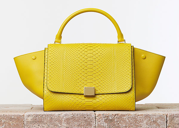 Celine Trapeze in Yellow Python