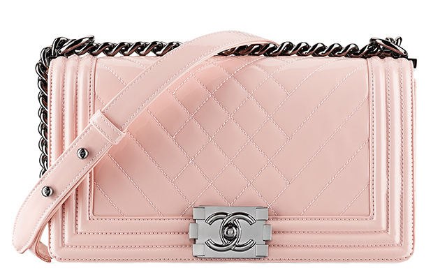 Chanel Patent Pink Boy Bag
