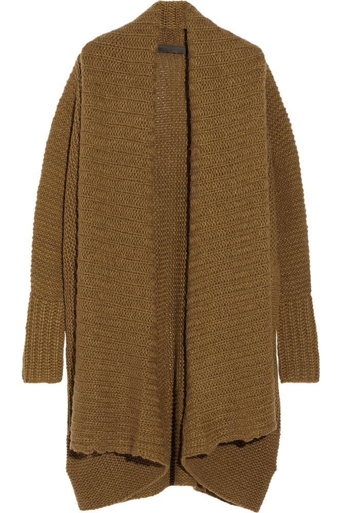 Donna Karan Oversized Alpaca, Silk, Cashmere and Wool-Blend Cardigan