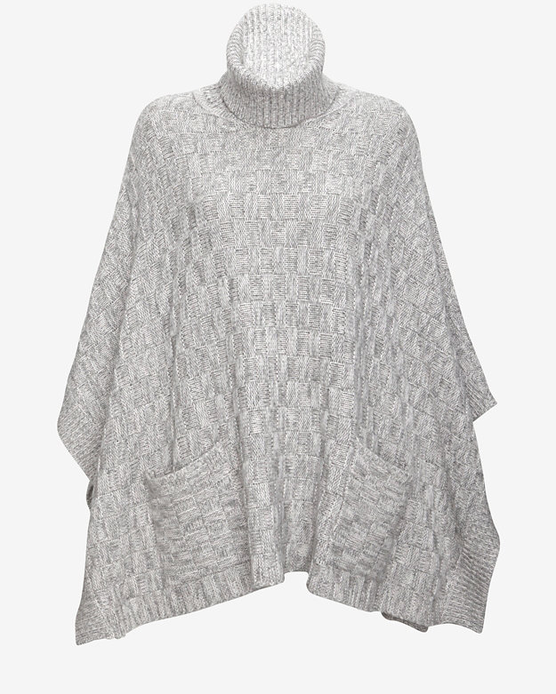 Exclusive for Intermix Basket Weave Turtleneck Poncho