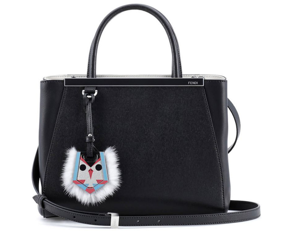 Fendi Petite 2Jours Fur-Trimmed Bag