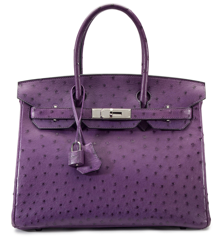 Hermes Violine Ostrich Birkin