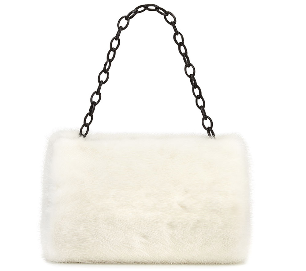 Nancy Gonzalez Mink Frame Clutch