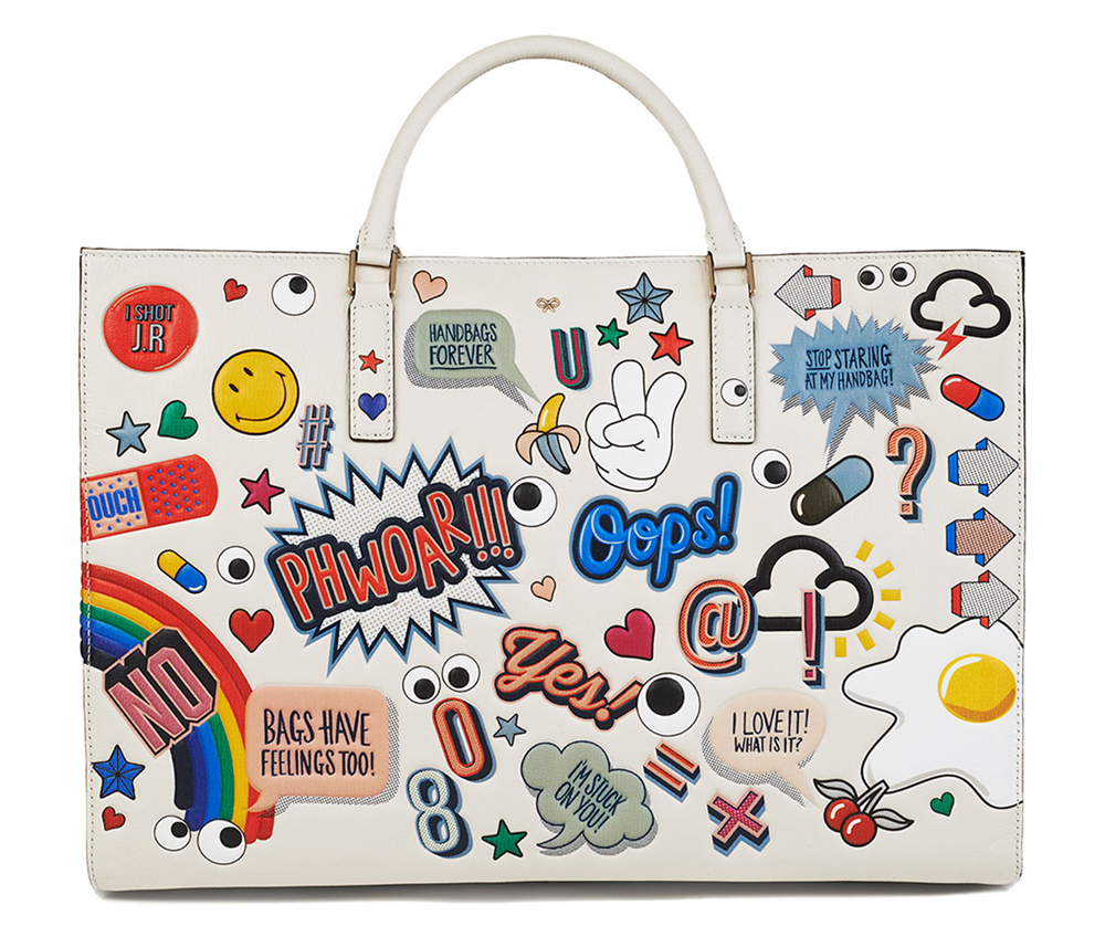 Anya Hindmarch Ebury Sticker Print Tote