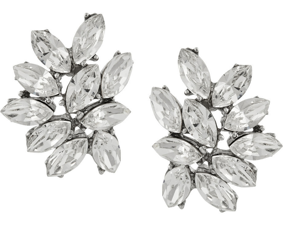 Ben-Amun Silver Plated Swarovski Earrings
