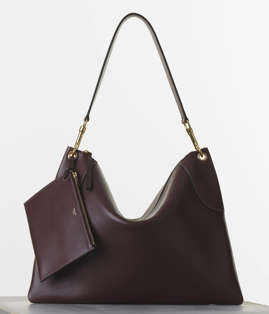 Celine Flatbag Bugundy Natural Calf 2350