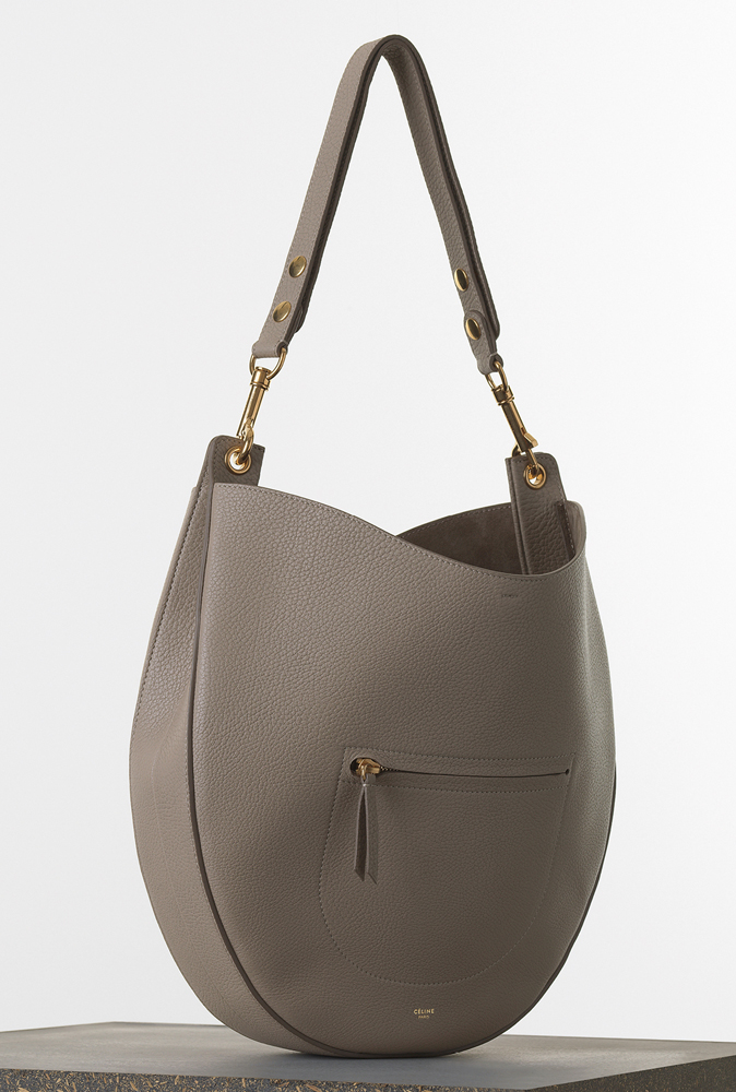 Celine Medium Zip Hobo Crisped Calfskin 2600