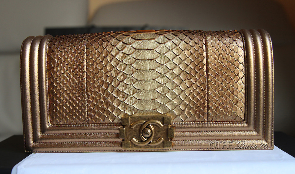 Chanel Boy Bag Python