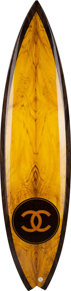 Chanel Limited Edition Natural Burlwood Surfboard