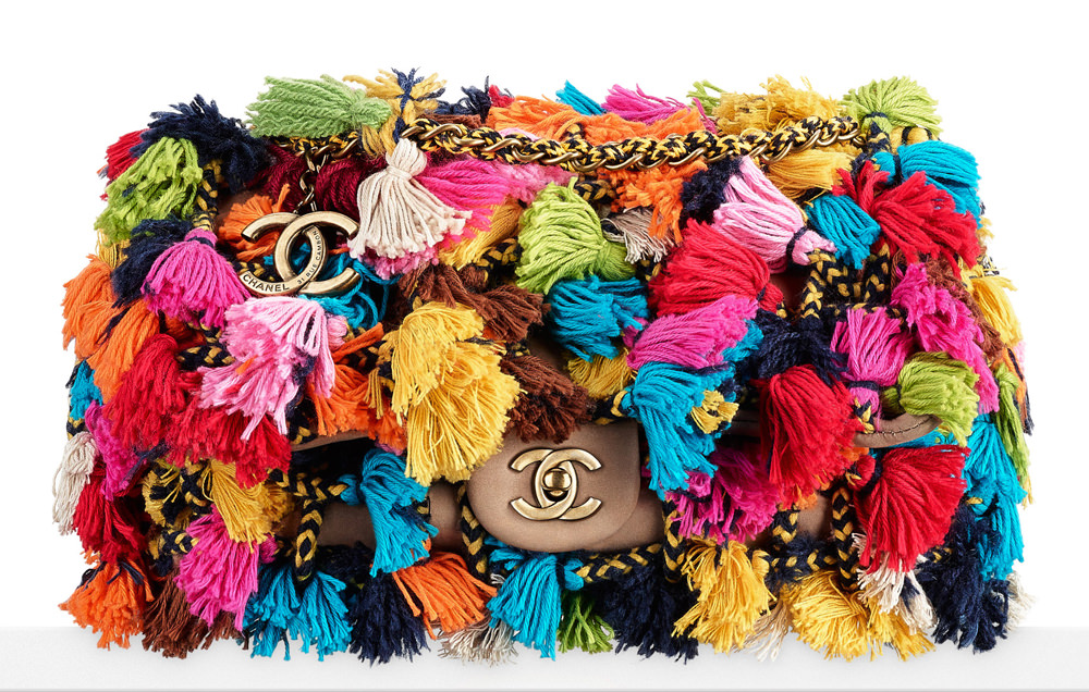 Chanel Pom Pom Embellished Flap Bag