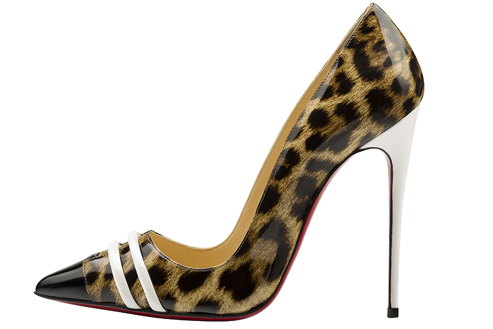 Christian Louboutin Front Double 120 Patent Leopard 50s