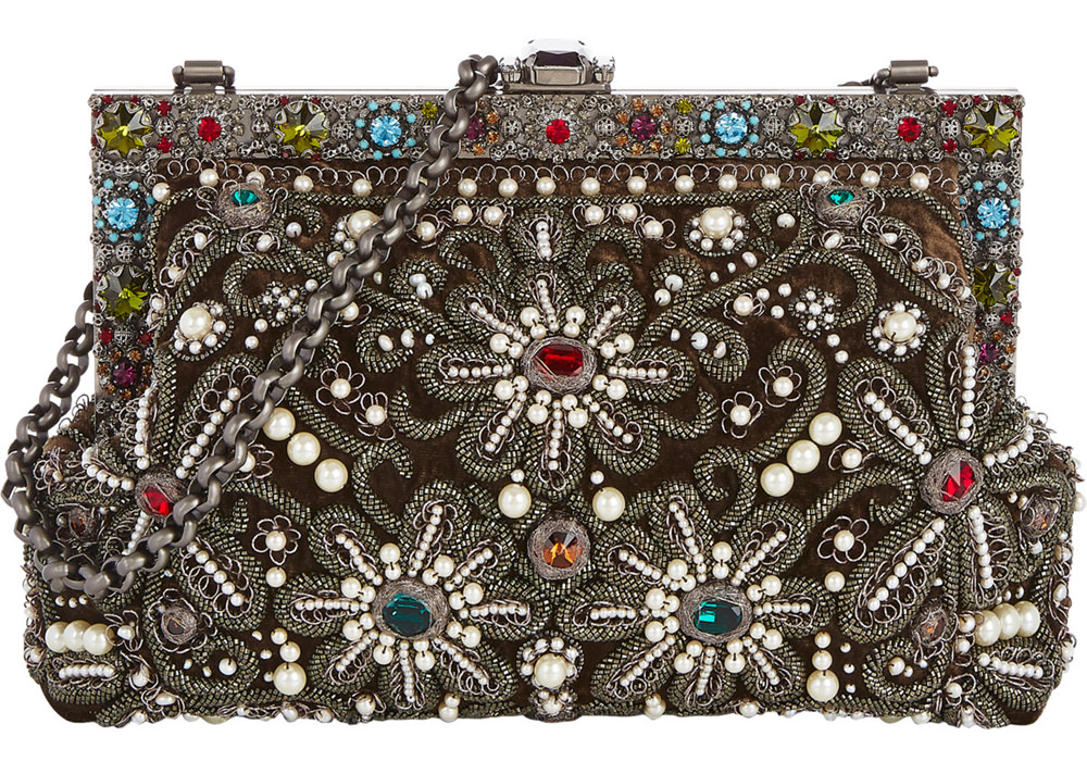 Dolce & Gabbana Crystal-Embellished Vanda Clutch