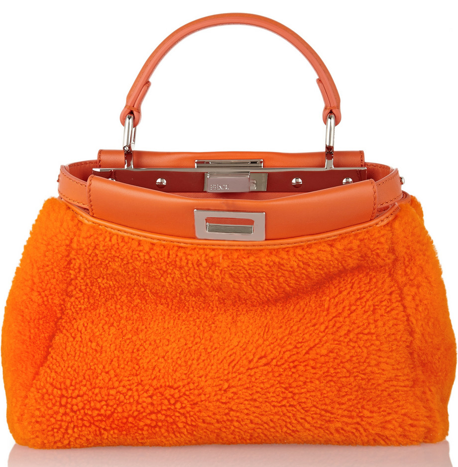 Fendi Shearling Small Peekaboo Bag