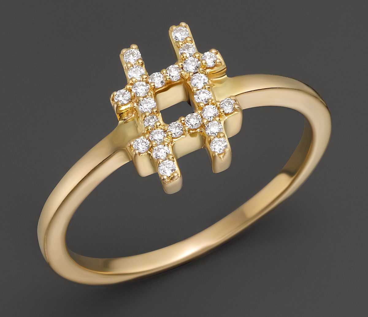 Khai Diamond Hashtag Ring