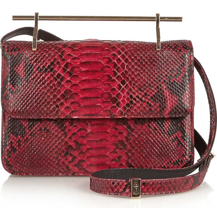 M2MALLETIER Fleur du Mal Python Clutch