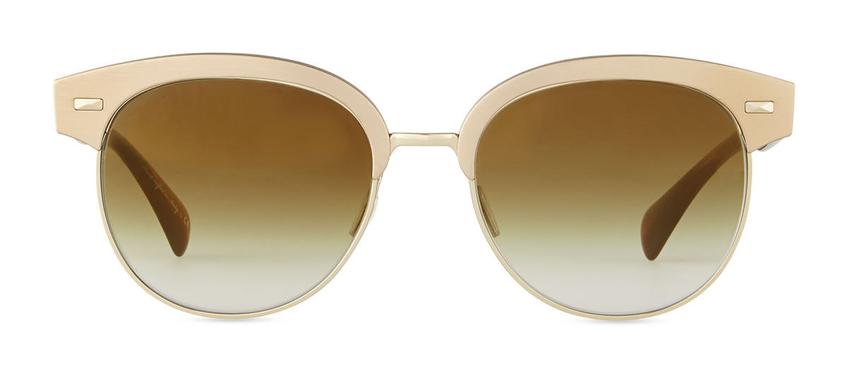 Oliver Peoples Shaelie Mirrored Semi-Rimless Sunglasses