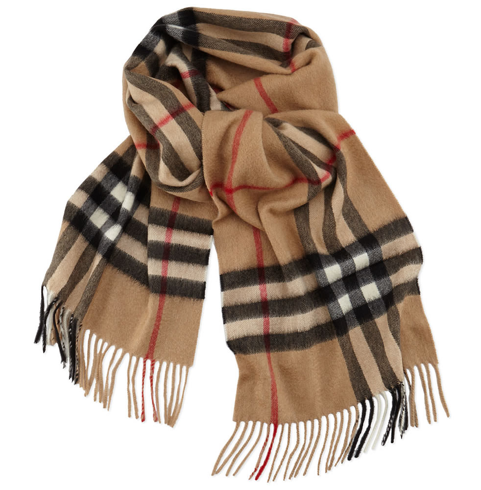 Burberry Giant-Check Cashmere Scarf