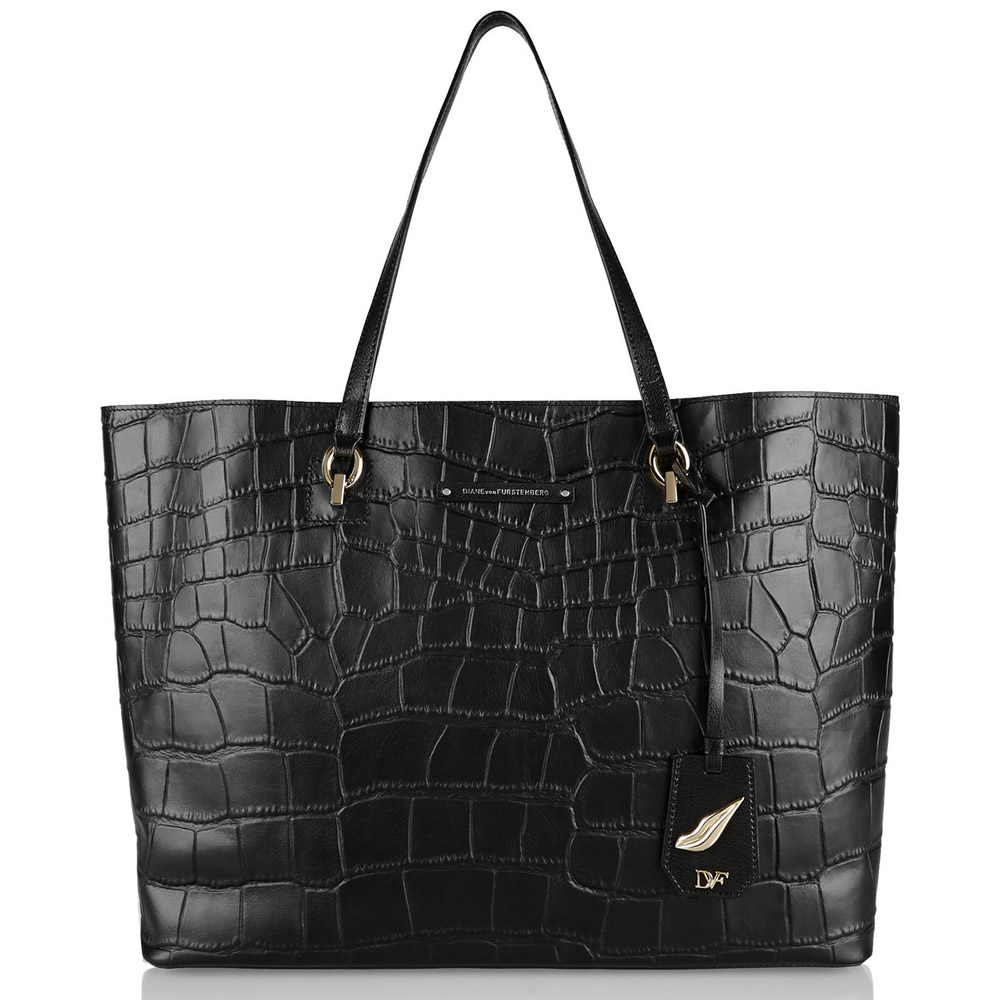 Diane von Furstenberg Sutra Ready To Go Croc-effect Tote