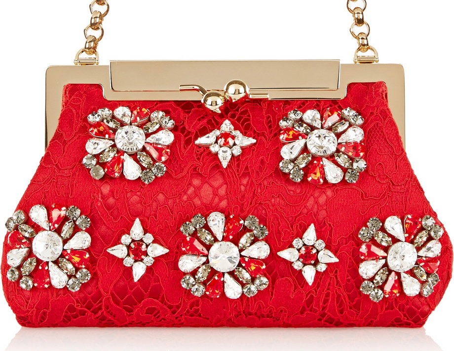 Dolce & Gabbana Sara Embellished Clutch