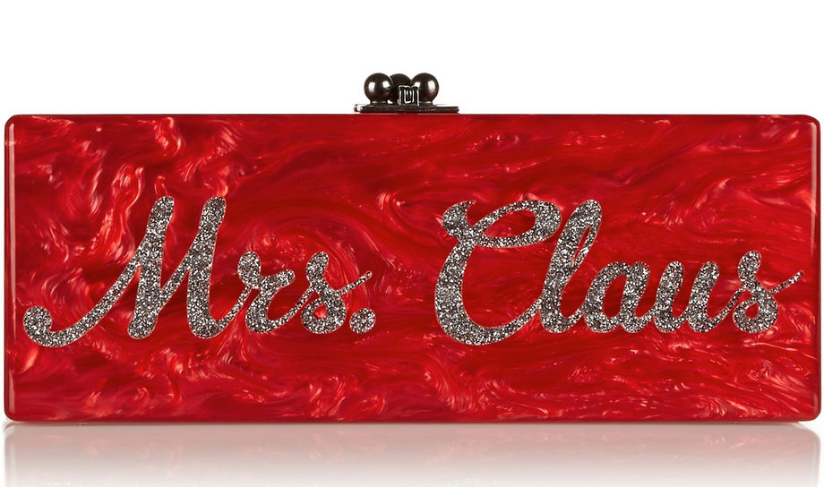 Edie Parker Flavia Mrs. Claus Clutch